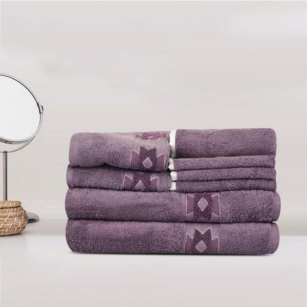 Buy Aqua Ripple Towel (Ash Purple) - Set Of Eight Towel Sets from Vaaree