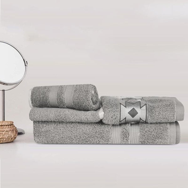 Buy Aqua Ripple Towel (Grey) - Four Piece Set Towel Sets from Vaaree