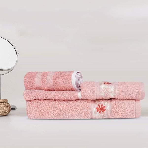 Buy Aqua Ripple Towel (Pink) - Four Piece Set Towel Sets from Vaaree