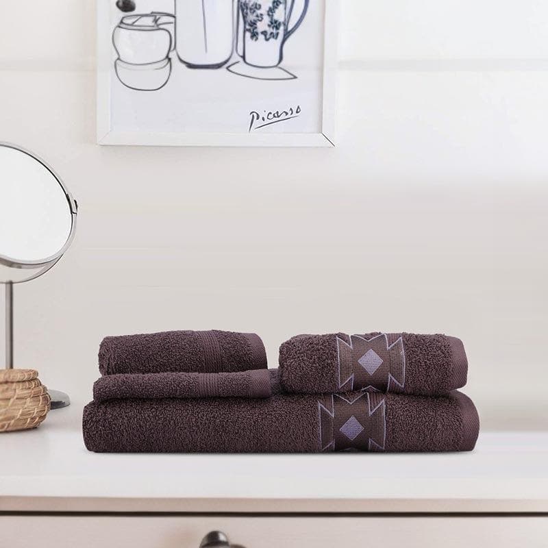 Buy Aqua Ripple Towel (Purple) - Four Piece Set Towel Sets from Vaaree