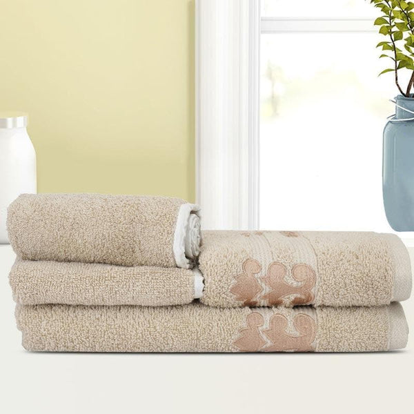 Buy Charmchic Towel (Cream) - Four Piece Set Towel Sets from Vaaree