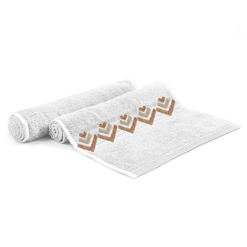 Buy Diamondy Towel (Ivory) - Set Of Eight Towel Sets from Vaaree