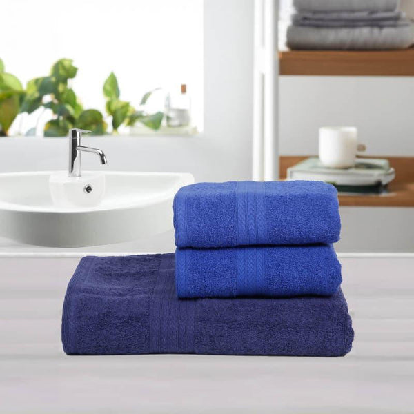 Buy GlowNGo Towel (Blue) - Three Piece Set Towel Sets from Vaaree