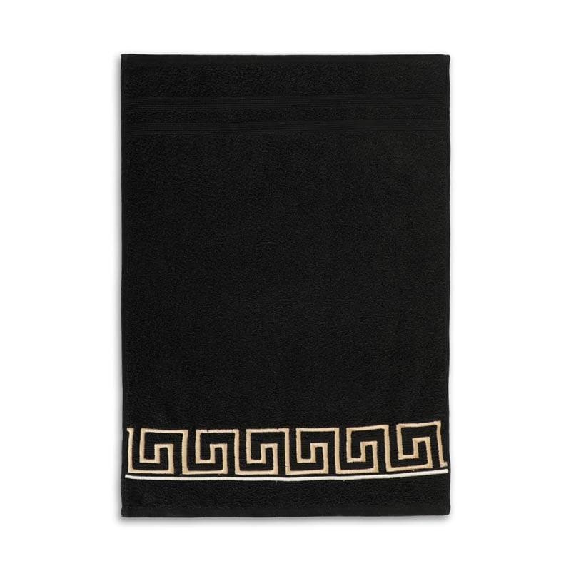 Buy Greek Key Towel (Black) - Four Piece Set Towel Sets from Vaaree