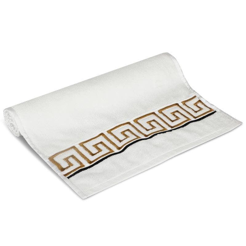 Buy Greek Key Towel (White) - Four Piece Set Towel Sets from Vaaree