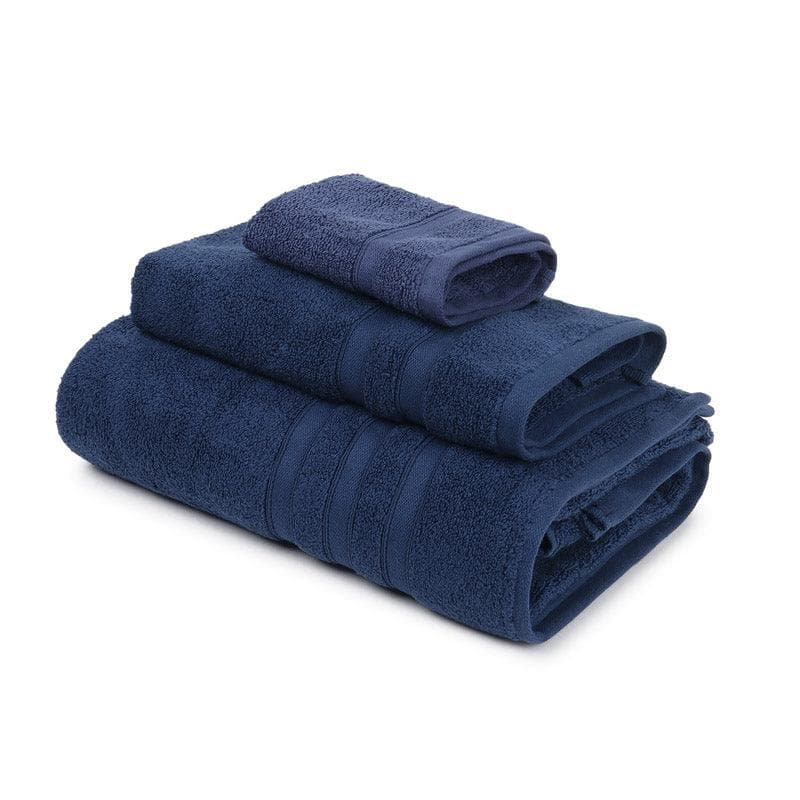 Buy Hydro Glee Towel (Dark Blue) - Three Piece Set Towel Sets from Vaaree