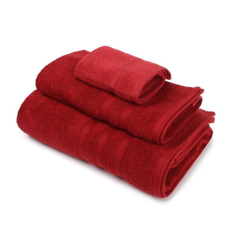 Buy Hydro Glee Towel (Red) - Three Piece Set Towel Sets from Vaaree