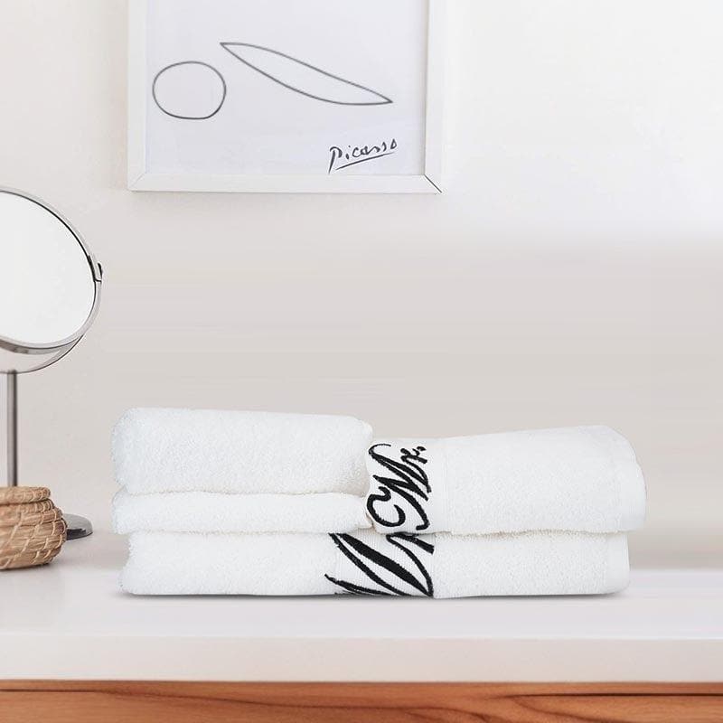 Buy Just Couple Things Bath Towel (White) - Four Piece Set Towel Sets from Vaaree