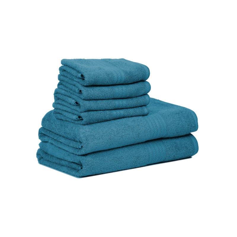 Towel Sets - Plush Pamper Towel (Blue) - Six Piece Set