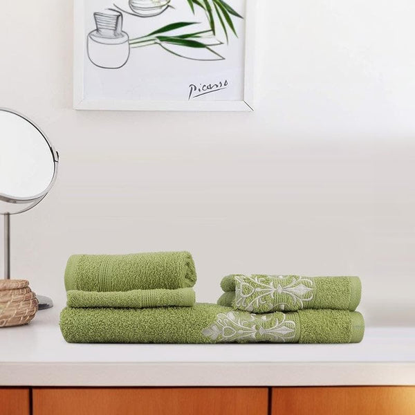 Buy Simora Towel (Green) - Set Of Four Towel Sets from Vaaree