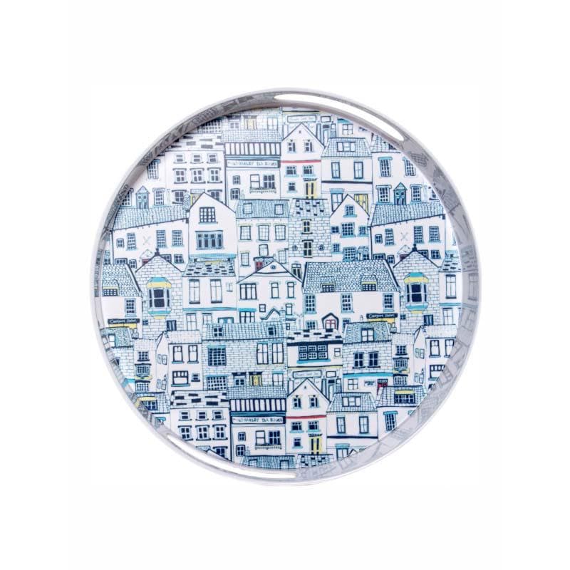 Serving Tray - Blue City Round Serving Tray