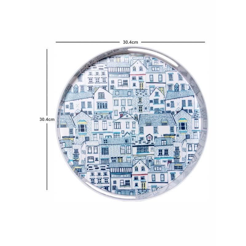 Serving Tray - Blue City Round Serving Tray