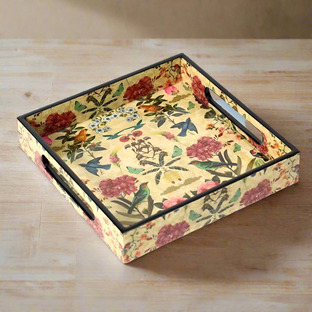 Buy Chintz Glimmer Serving Tray Serving Tray from Vaaree