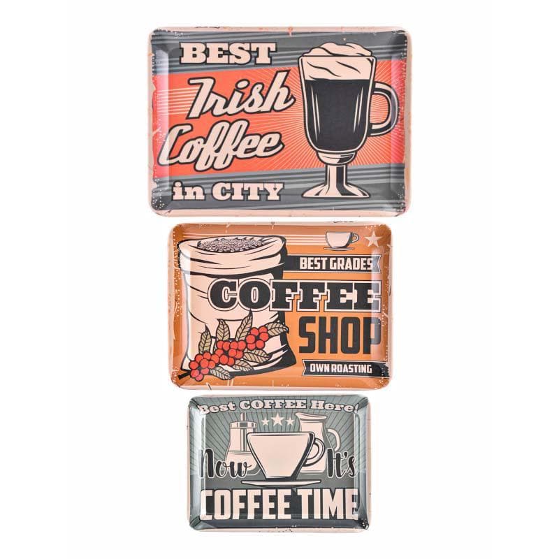 Buy Coffee Lovers Serving Tray - Set Of Three Serving Tray from Vaaree