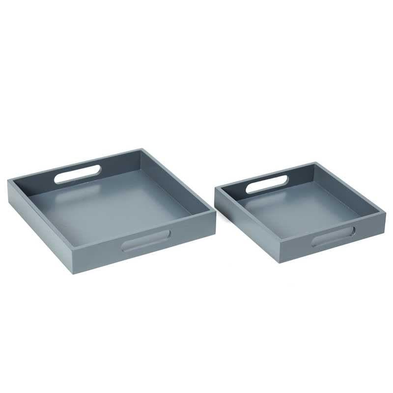 Serving Tray - Pristine Preto Serving Tray (Grey) - Set Of Two