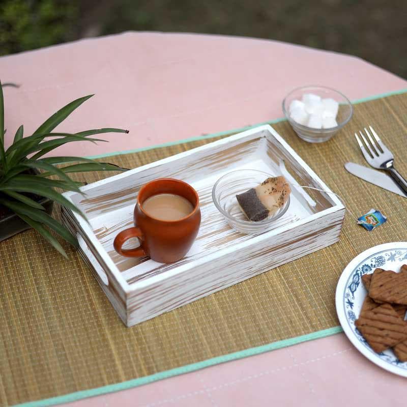 Serving Tray - Rustic Affair Striped Serving Tray - Set Of Two