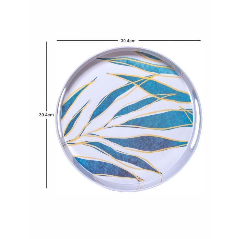 Buy Tray - Willy Willow Round Serving Tray at Vaaree online