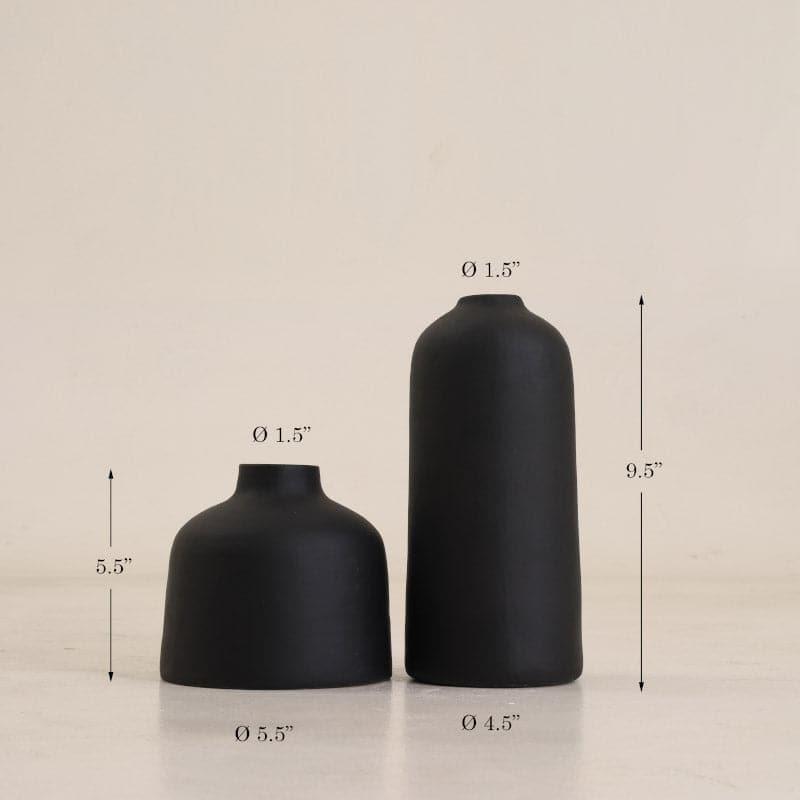 Buy Abbot Vase (Black) - Set Of Two Vase from Vaaree