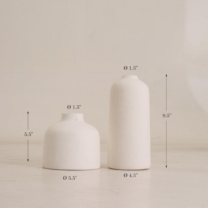 Buy Abbot Vase (White) - Set Of Two Vase from Vaaree