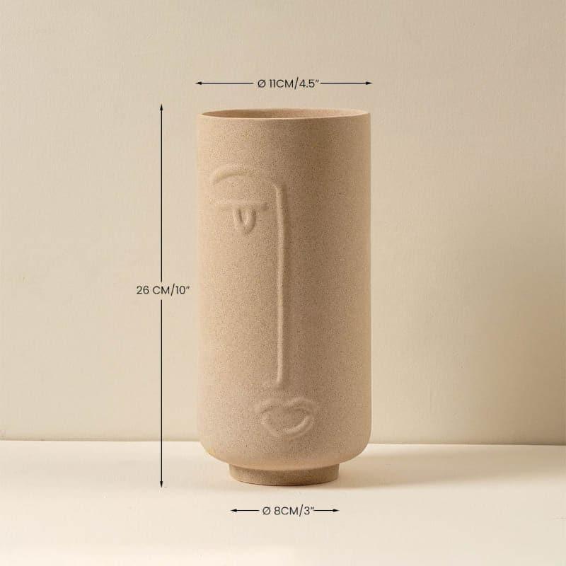 Buy Ada Face Vase - Beige Vase from Vaaree