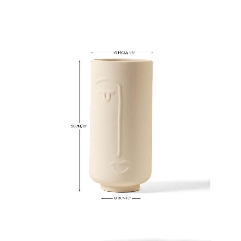 Buy Vase - Ada Face Vase - White at Vaaree online