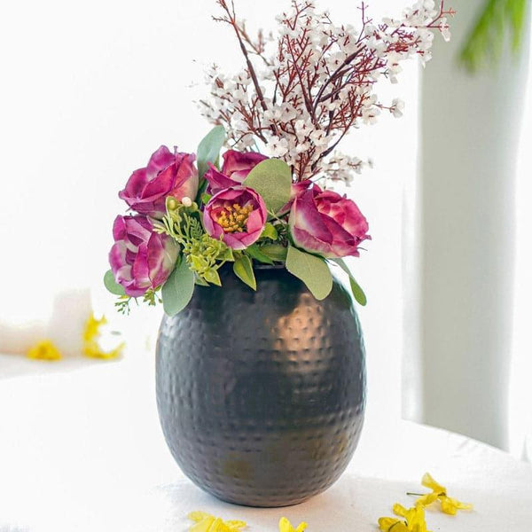 Buy Agapy Metal Vase - Black Vase from Vaaree