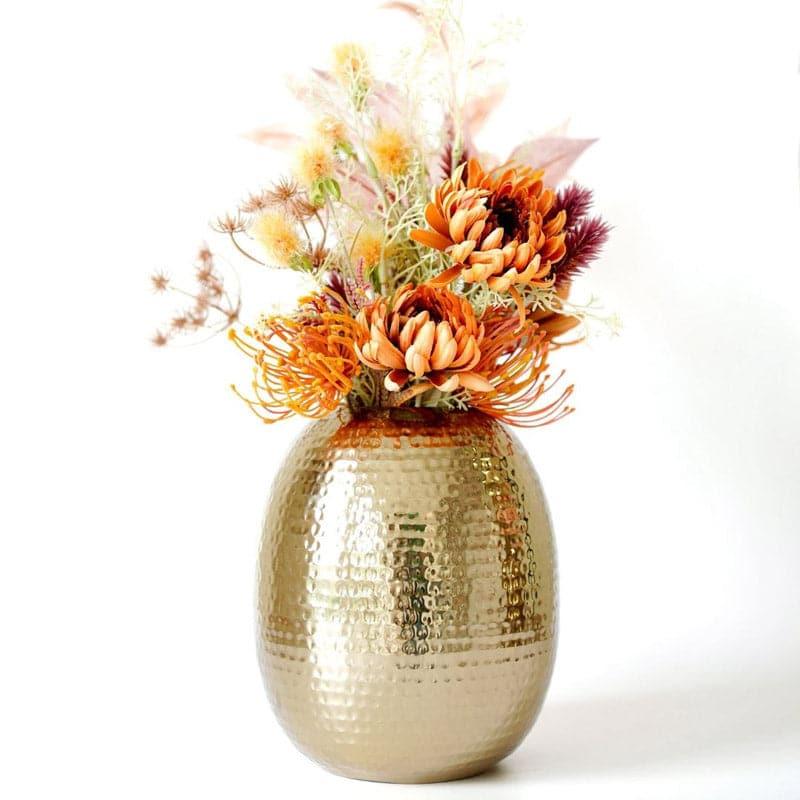 Buy Agapy Metal Vase - Gold Vase from Vaaree