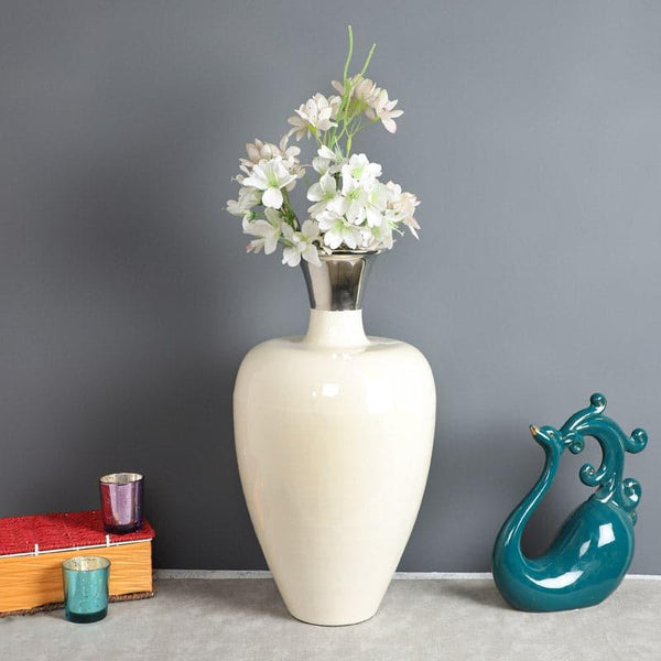 Buy Vase - Aldrich Vase - White at Vaaree online