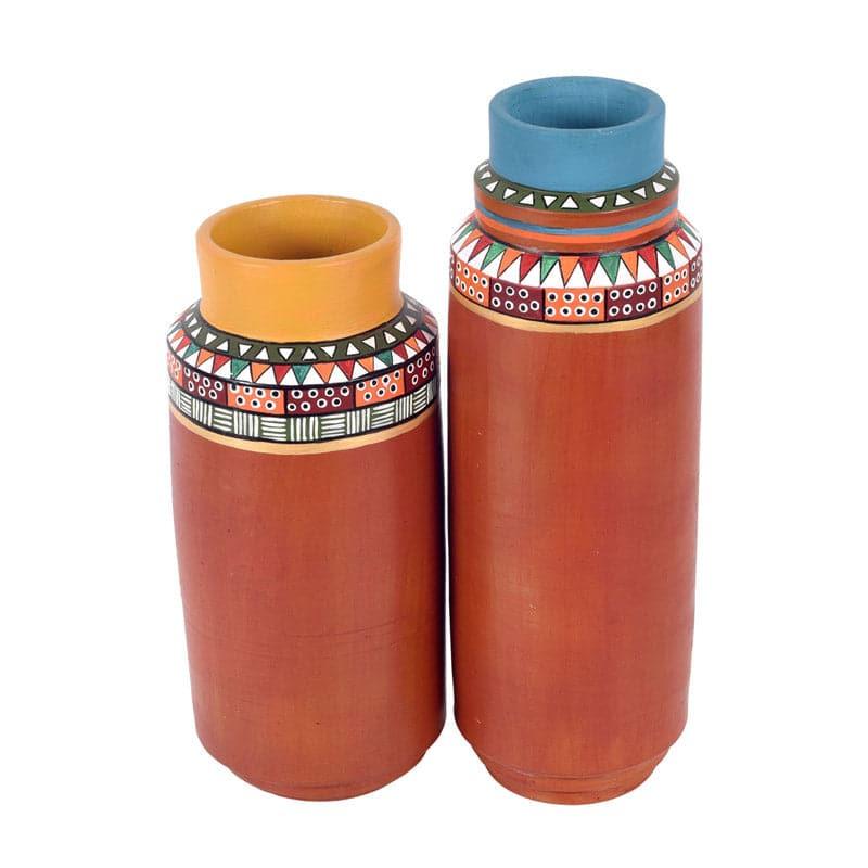 Buy Ansala Tribal Terracotta Vase - Set Of Two Vase from Vaaree