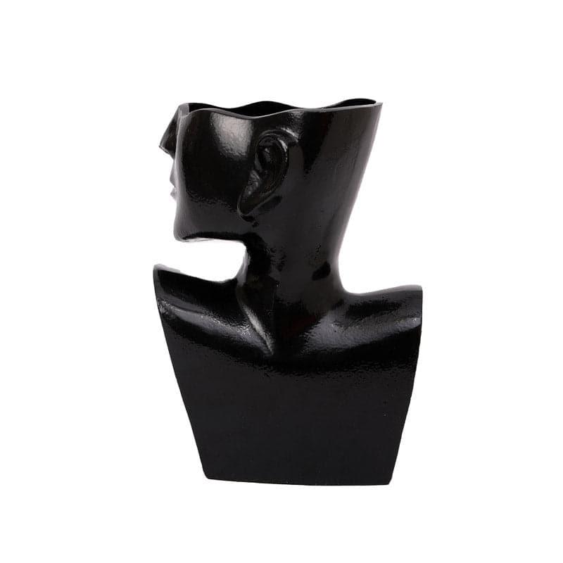 Buy Armadius Half Face Vase - Black Vase from Vaaree