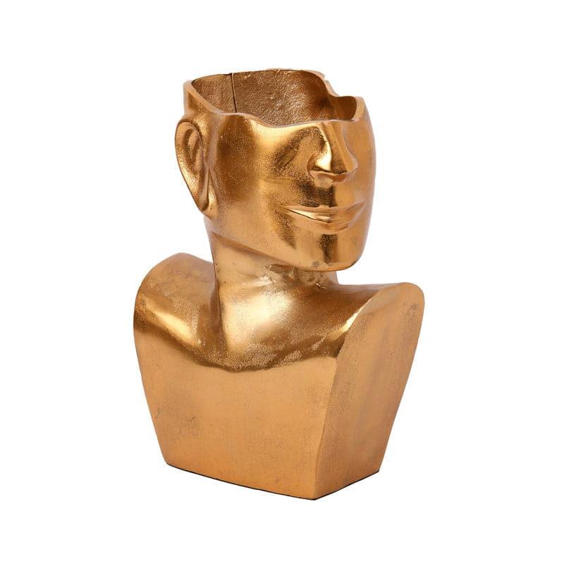 Buy Armadius Half Face Vase - Gold Vase from Vaaree