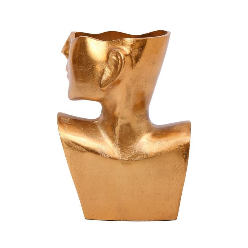 Buy Armadius Half Face Vase - Gold Vase from Vaaree