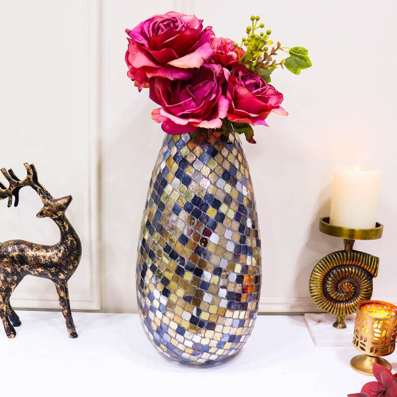 Buy Arminta Multicolored Mosaic Vase Vase from Vaaree