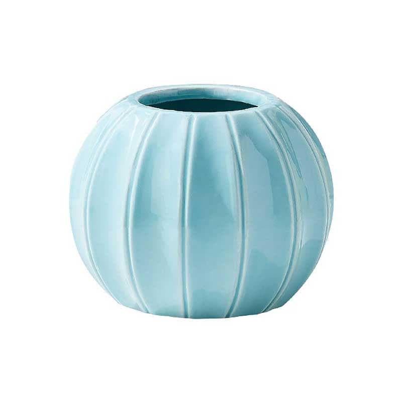 Buy Artsy Globe Vase - Blue Vase from Vaaree