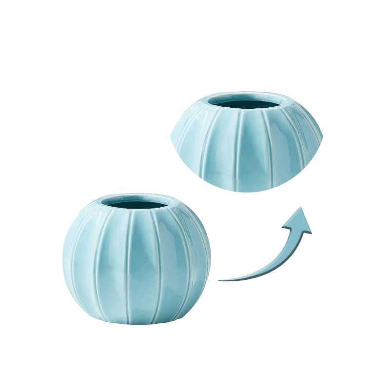 Buy Artsy Globe Vase - Blue Vase from Vaaree