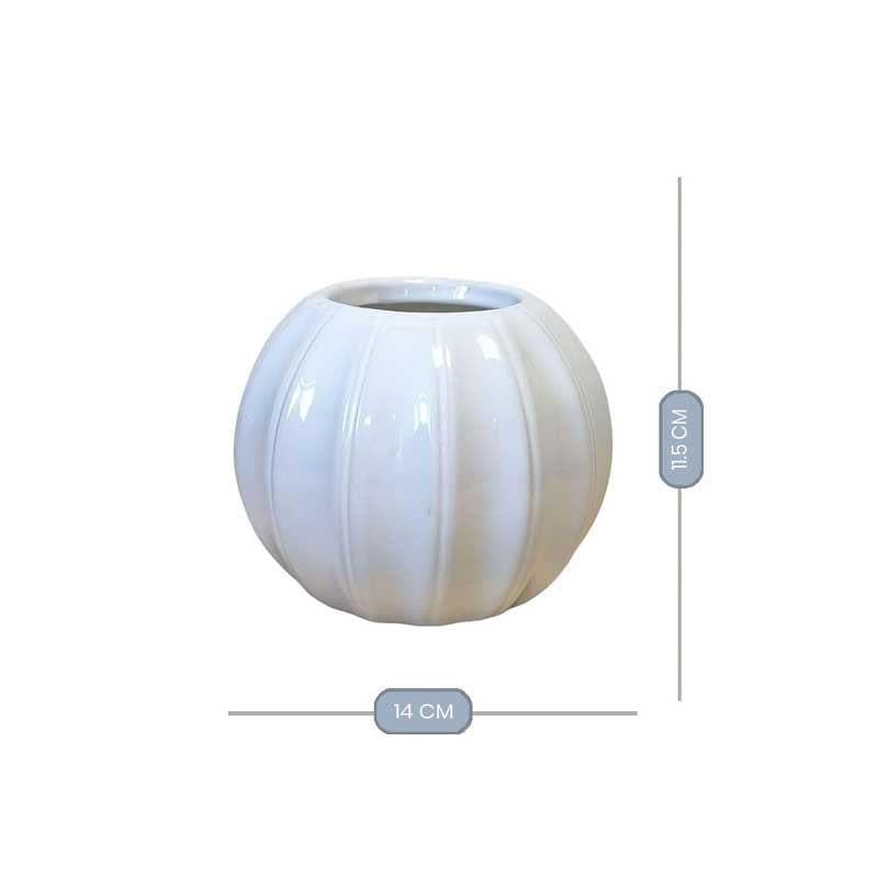 Buy Artsy Globe Vase - Ice Blue Vase from Vaaree