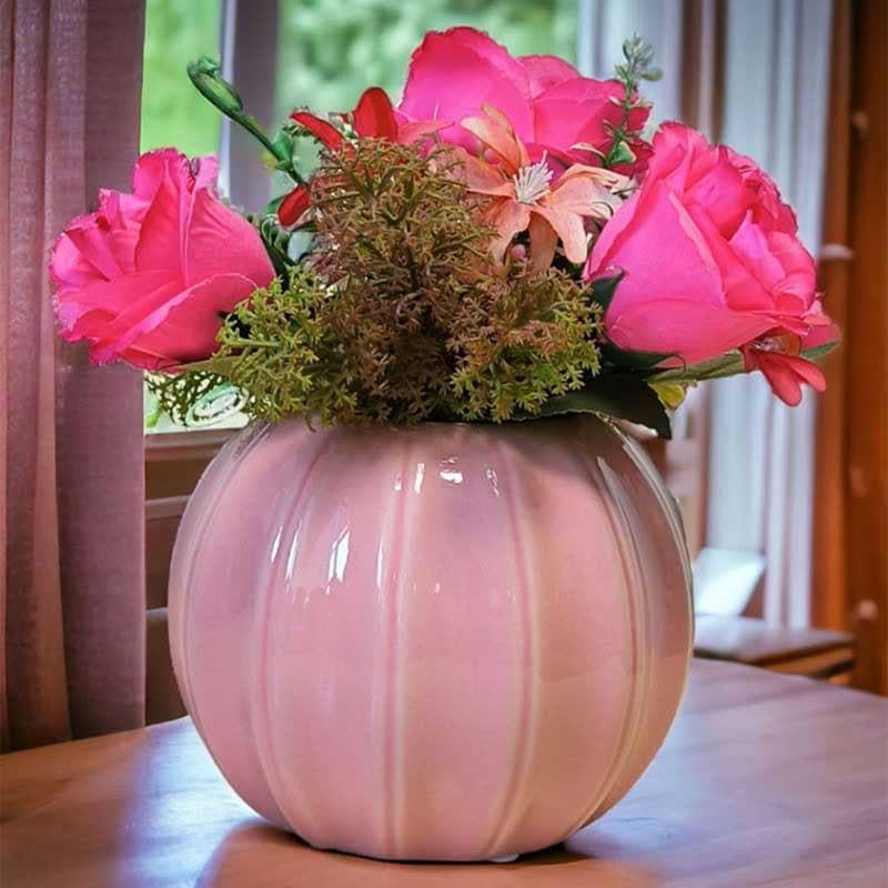 Vase - Artsy Globe Vase - Pink