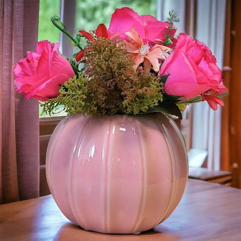 Buy Artsy Globe Vase - Pink Vase from Vaaree