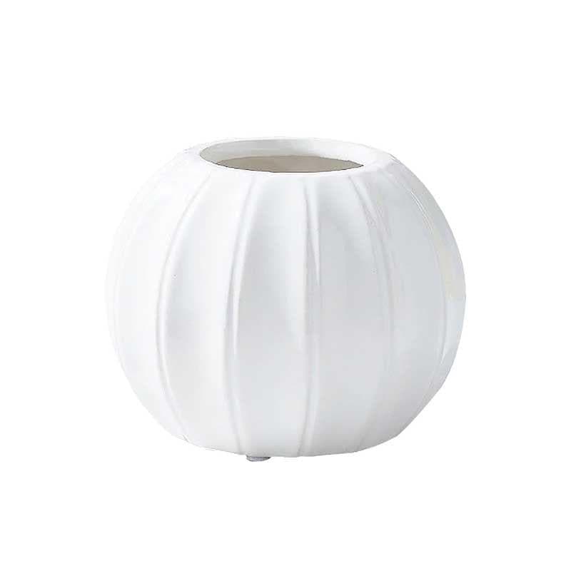 Buy Artsy Globe Vase - White Vase from Vaaree