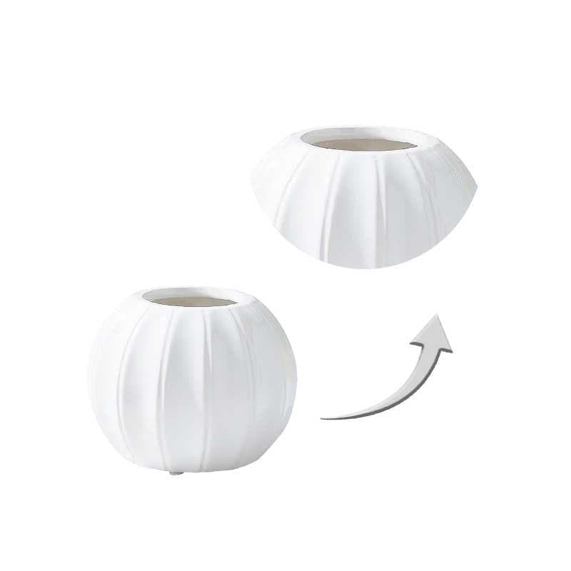 Vase - Artsy Globe Vase - White