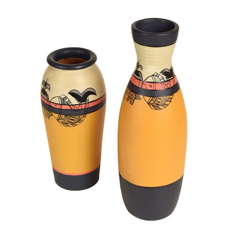 Buy Banhi Tribal Terracotta Vase - Set Of Two Vase from Vaaree