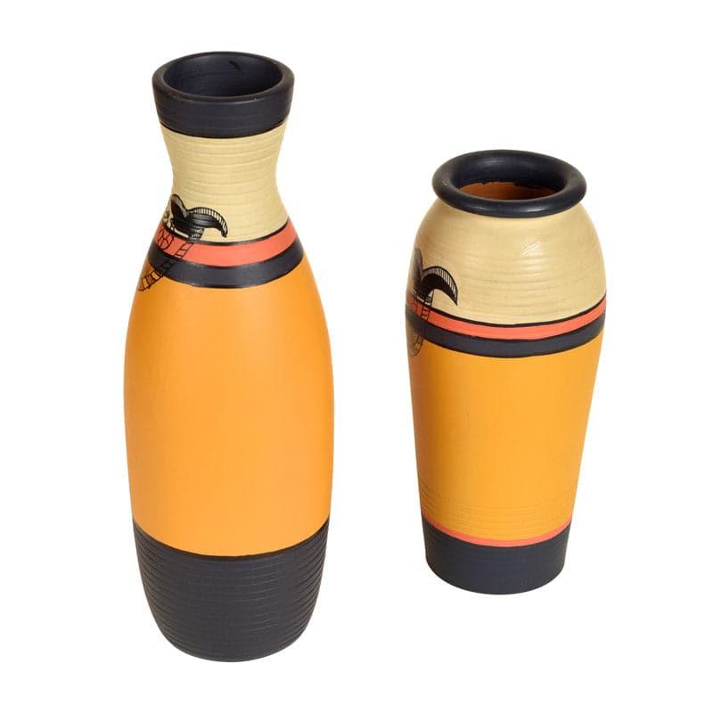 Vase - Banhi Tribal Terracotta Vase - Set Of Two