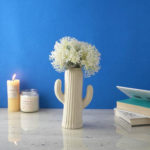 Buy Beige Cactus Vase Vase from Vaaree