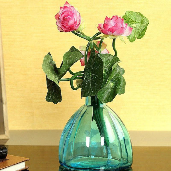 Buy Vase - Bi-Oval Styled Vase - Blue at Vaaree online