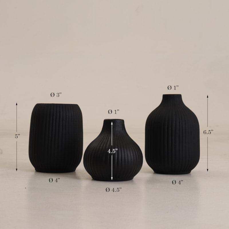 Vase - Bisto Vase (Black) -Set Of Three