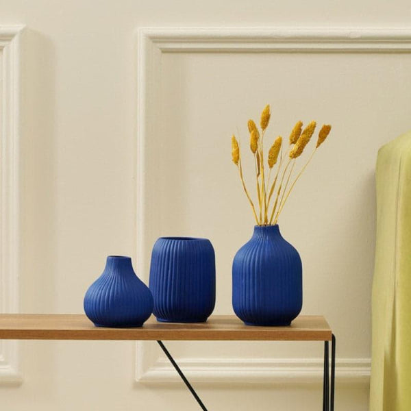 Vase - Bisto Vase (Blue) -Set Of Three