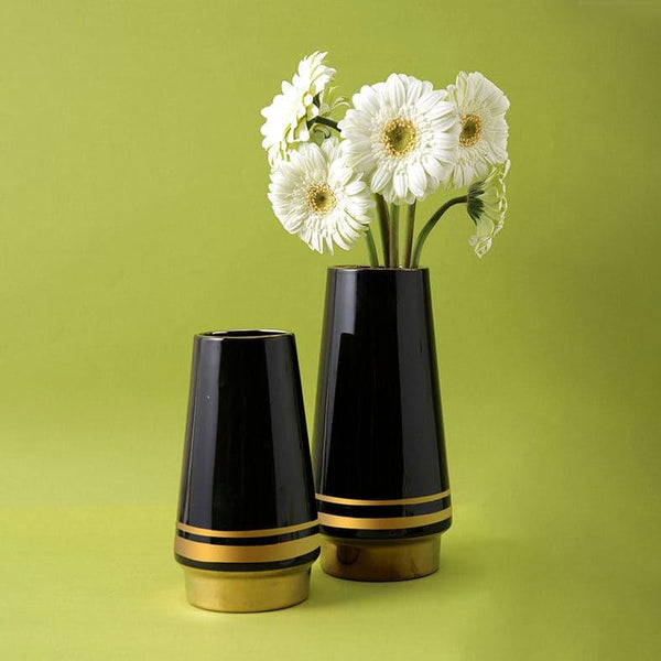 Buy Vase - Black Swan Ceramic Vase - Set Of Two at Vaaree online