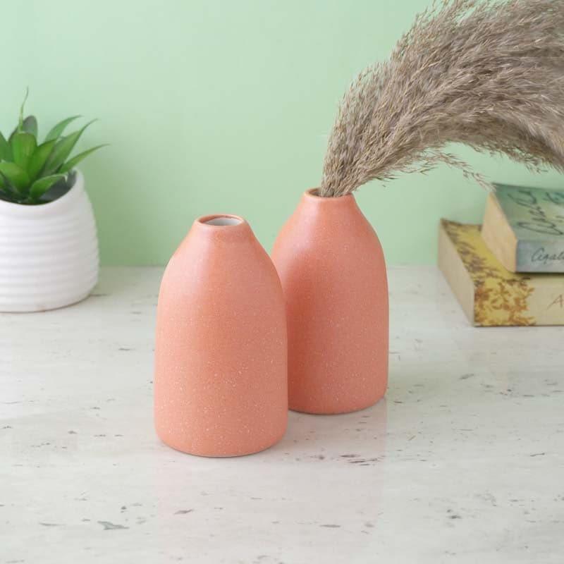 Buy Blush Bang Ceramic Vase - Set Of Two Vase from Vaaree