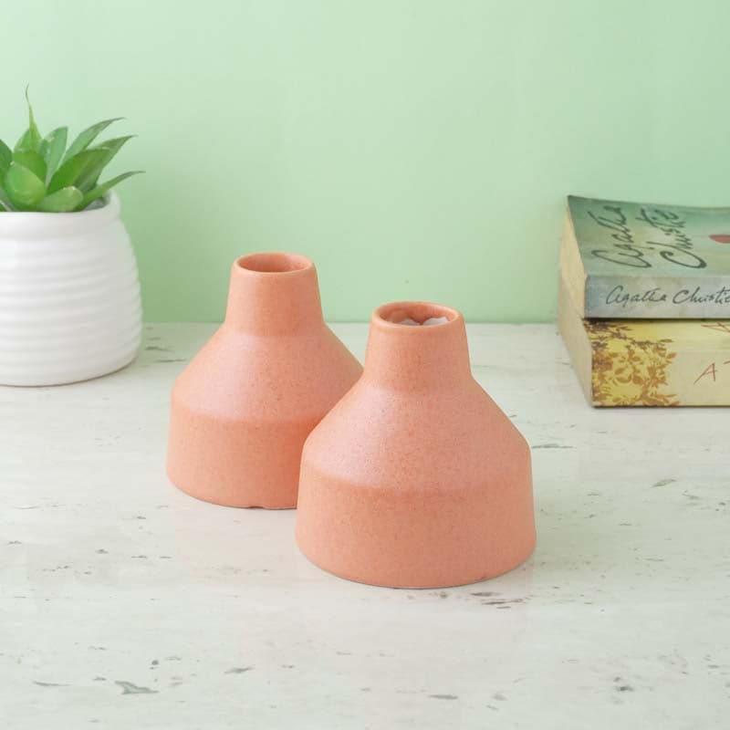 Vase - Blush Edge Ceramic Vase - Set Of Two