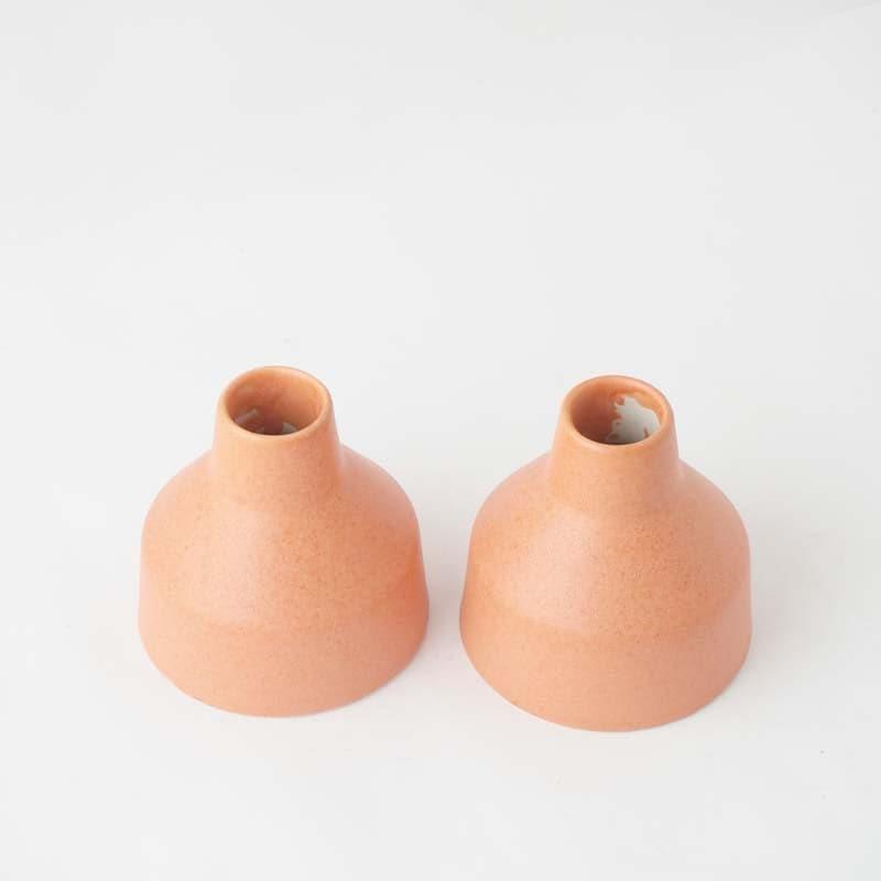 Vase - Blush Edge Ceramic Vase - Set Of Two